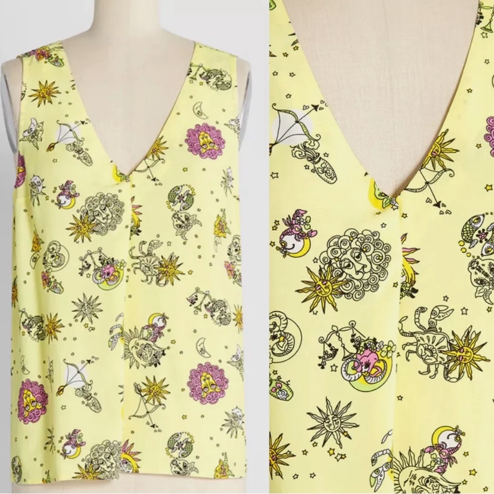 Modcloth novelty celestial sleeveless top